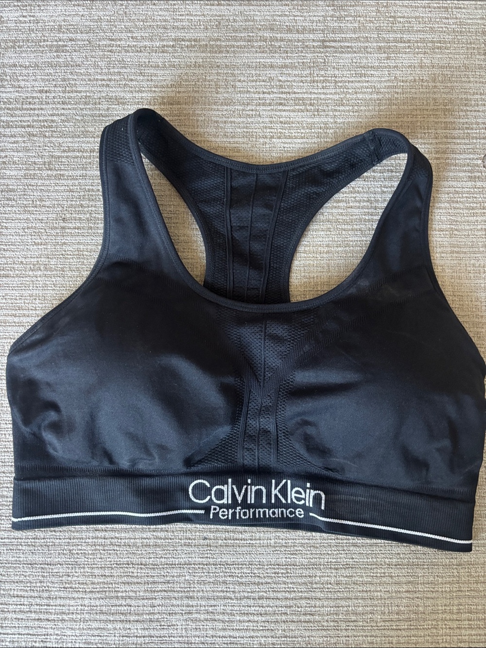 Calvin Klein Black Racerback Performance Sports Bra
